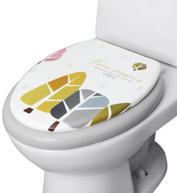 니드코 포레스트 소프트 변기커버 O형, 그레이, 1개