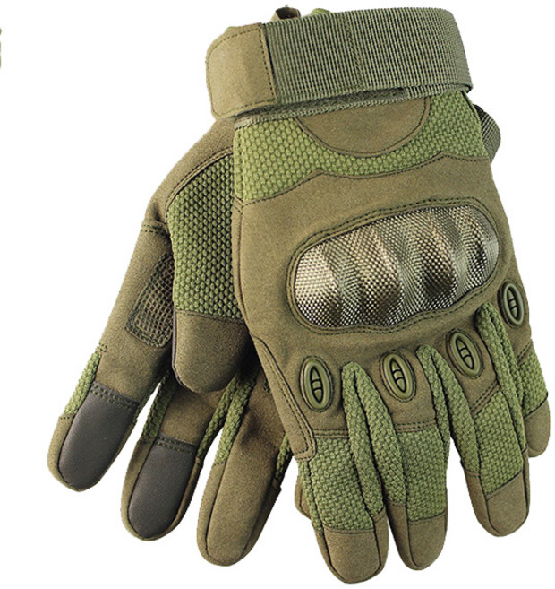 뽀마 바이크 하드셜 터치장갑, 카키