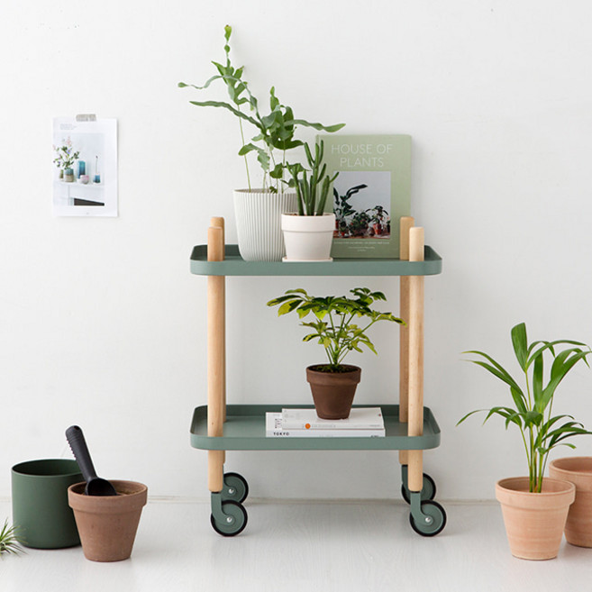 마켓비 GRUET 트롤리, 카키, 2단