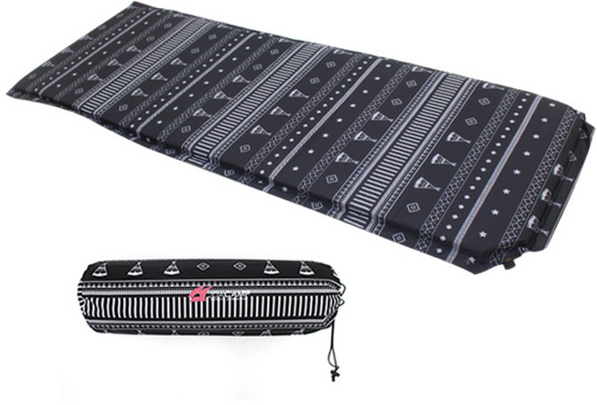 조아캠프 인디 프리미엄 자충매트 5T 2구 + 수납밴드 + 수리패치 + 수납가방, 블랙(CT017)