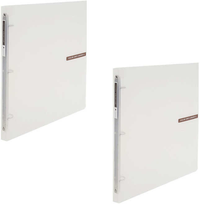 에코청운 칼라칩 미니 O링 바인더 3공 A4 2cm, 투명, 2개