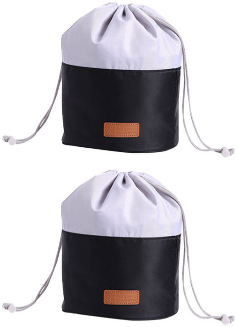 앤티스 포켓실린더 다용도 방수 목욕가방, 2개, 블랙