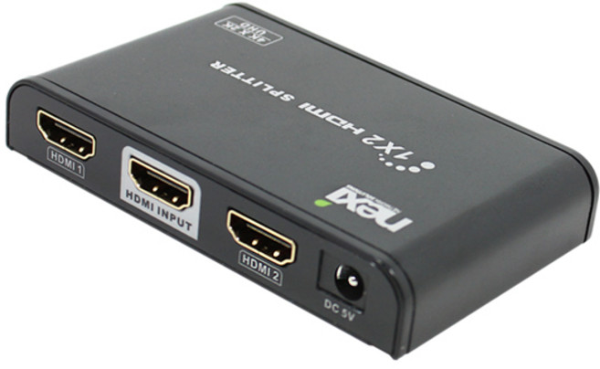 넥시 HDMI 1:2 분배기 유전원 NX-4K0102P NX395, 1개