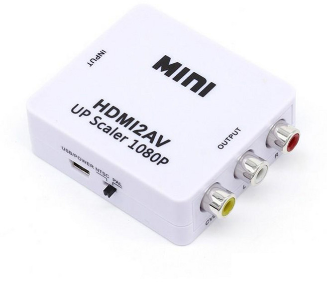 LAN Star 復古電視遊戲機HDMI轉AV轉換器 NA-2型3線, PA-HDMI2AV