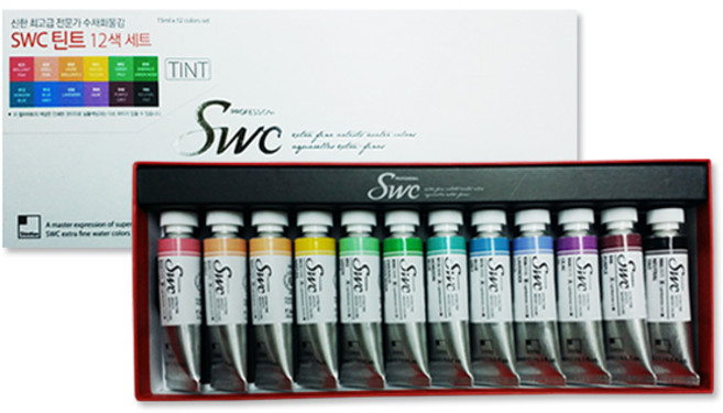 Swc 淡彩水彩顏料組, 15ml, 450g, 12色