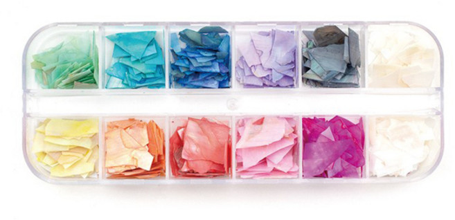 젤로젤로 네일 판자개 글리터 12종 세트, 1개, 혼합색상