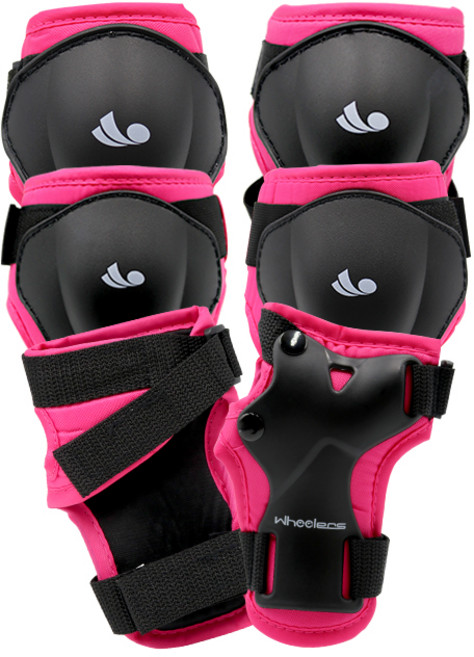 휠러스 아동용 무릎 보호대 2p + 팔꿈치 보호대 2p + 손목 보호대 2p, 핑크, 1세트
