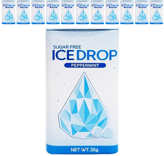 아이스드롭 페퍼민트향 캔디, 12개, 35g