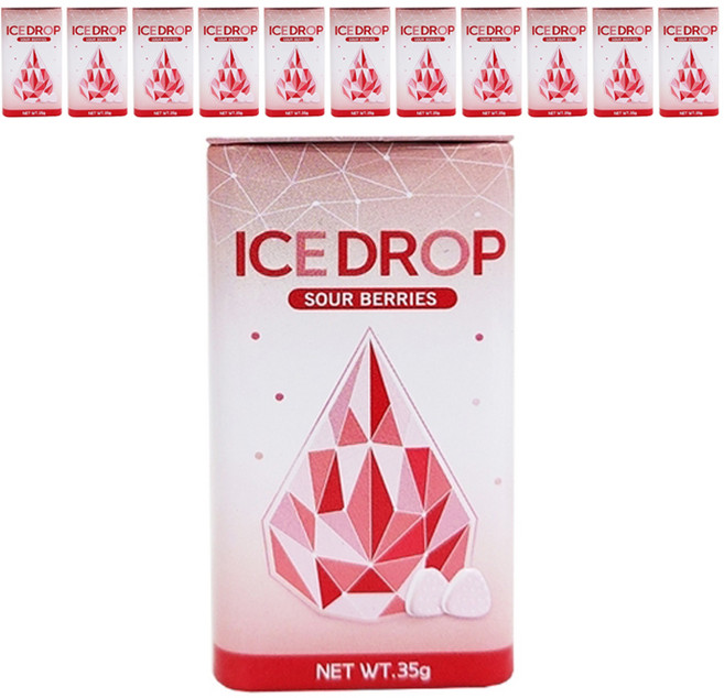 아이스드롭 샤우어베리향 캔디, 35g, 12개