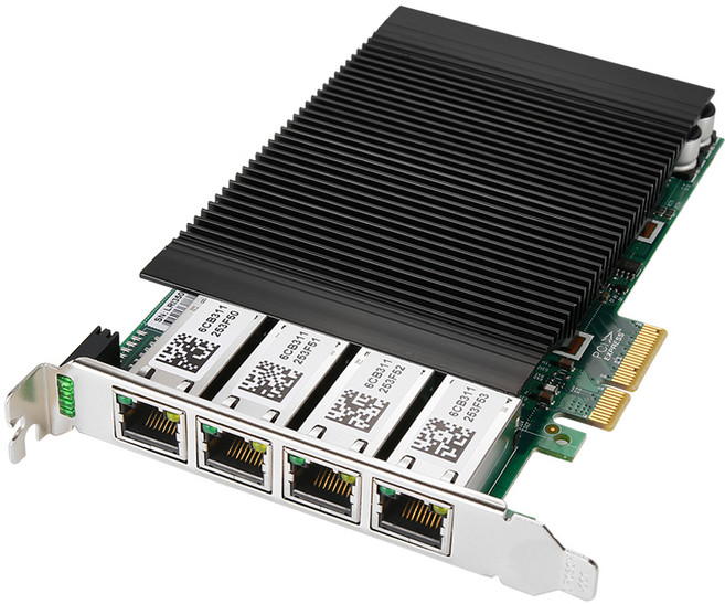 넥스트유 4포트 POE 인텔 랜카드 산업 데스크탑용, NEXT-POE3204EX4, 1개