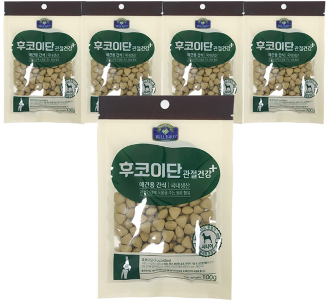 벨버드 후코이단 강아지 간식, 관절건강, 100g, 5개