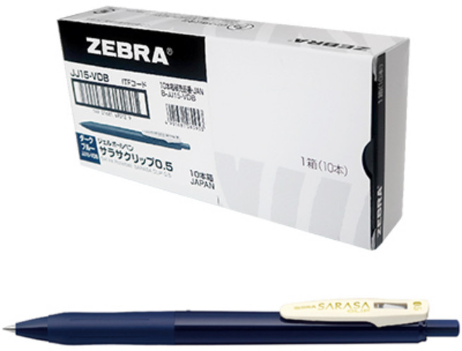 ZEBRA 斑馬牌 SARASA Clip 復古中性墨水筆 0.5mm 10入, 深藍色, 1個