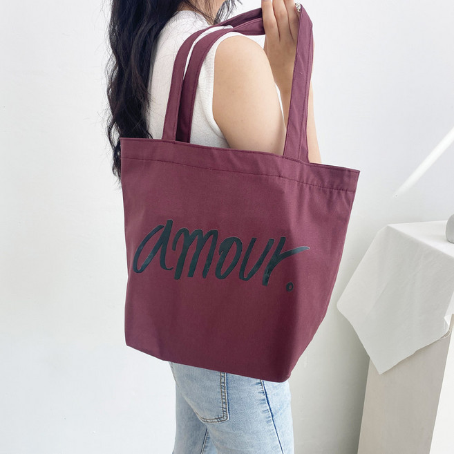 고앤비 레터링 캔버스 숄더 에코백 bg1058