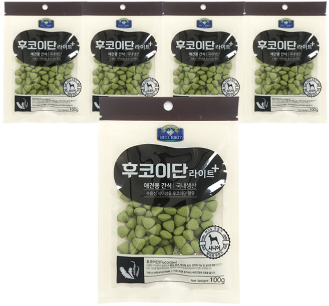 벨버드 후코이단 강아지 간식, 라이트, 100g, 5개
