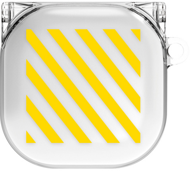 바니몽 롤리팝 갤럭시 버즈라이브/버즈프로 / 버즈2 클리어 하드케이스, 03 데인저옐로우, 1개