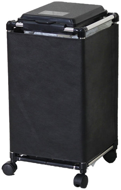 종량제 사각 휴지통 20L + 커버 세트, 블랙