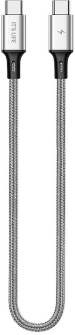 이츠라이프 칸쿤 USB C to C 고속 충전케이블 60W PD 2m, 그레이, 1개