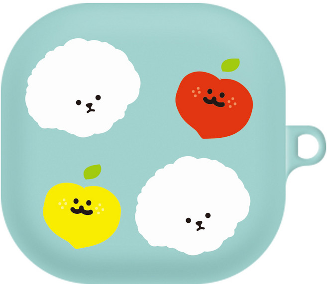 원베스트 갤럭시 버즈 라이브 /버즈2 컬러 젤리 디자인 케이스, 푸르츠비숑 민트