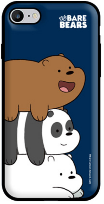 위베어베어스 베이비 패턴 오픈카드 휴대폰 케이스