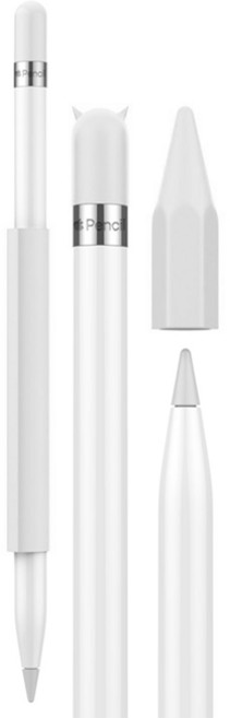 디씨네트워크 애플펜슬 1세대 마그네틱 케이스 + 3M 테이프, 화이트, 1세트