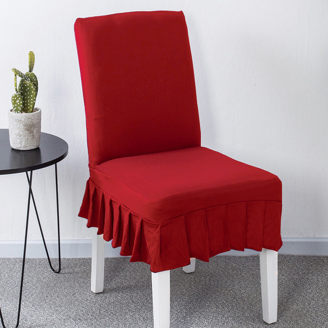 구르밍 프릴 심플 C타입 의자커버, 프릴레드, 1개