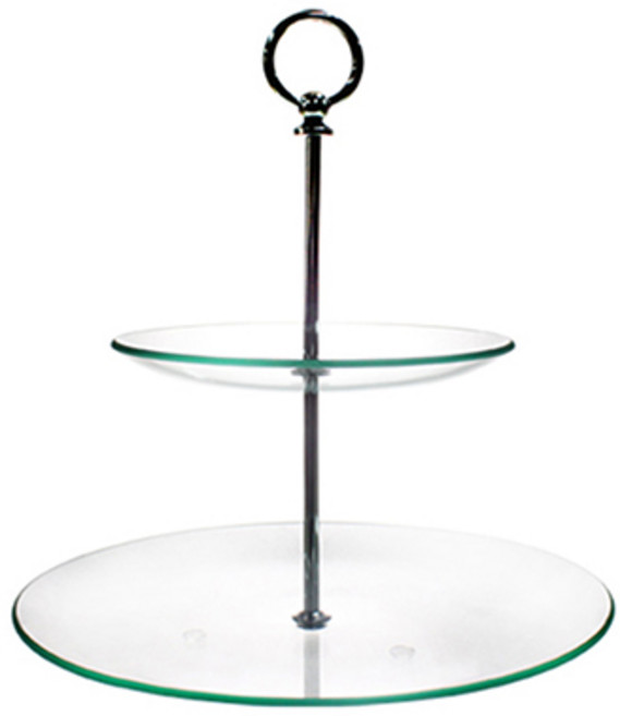 토다스 레티시아 2단 유리스탠드, 혼합색상, 1개