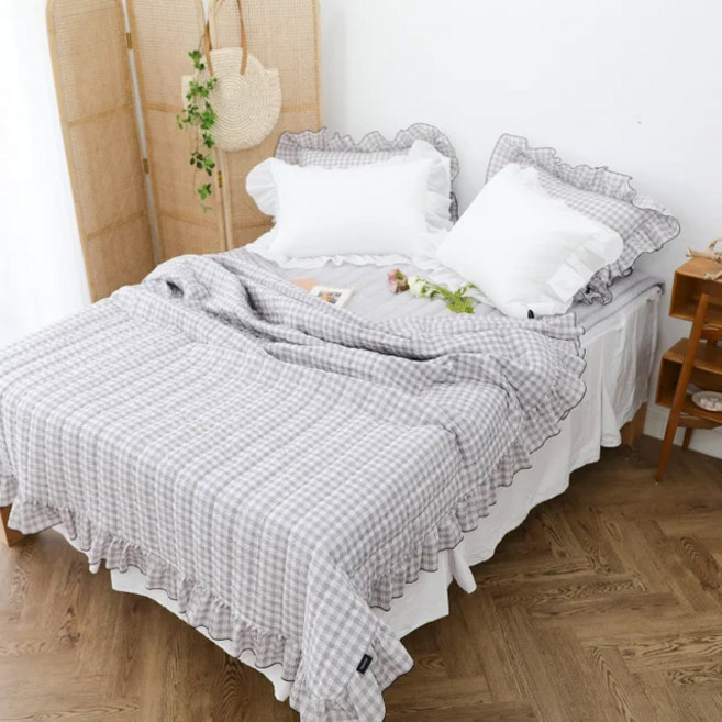 인견시어서커 슈슈체크 여름 침구풀세트