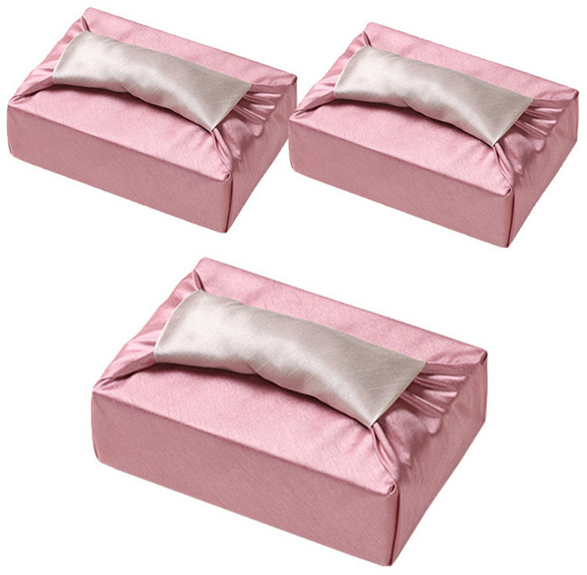 통샵 실크 겹 보자기 90 x 90 cm, 인디핑크 + 아이보리(103), 3개