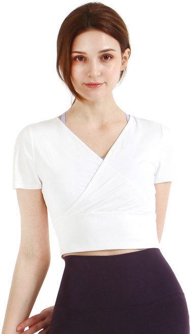 녹족 여성용 헤이즈 요가 크롭티