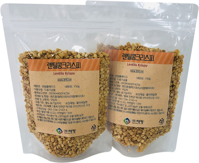 태평선식 렌틸콩크리스피, 150g, 2개