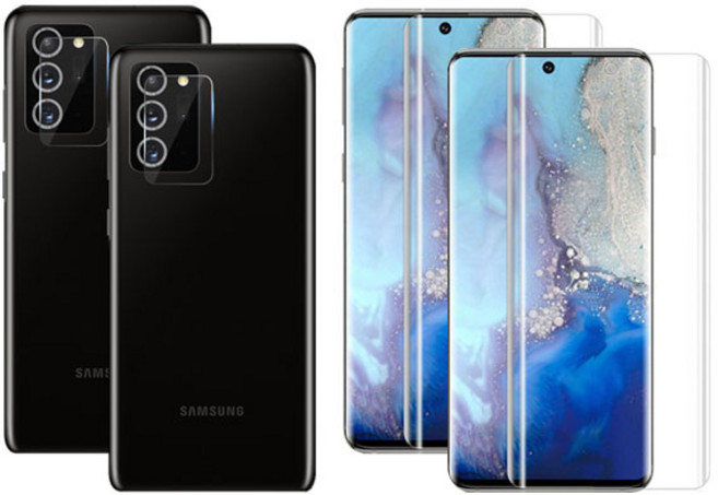 슈퍼쉘 풀커버 4D 포밍 휴대폰 액정보호필름 2p + 카메라 보호필름 2p 세트, 1세트