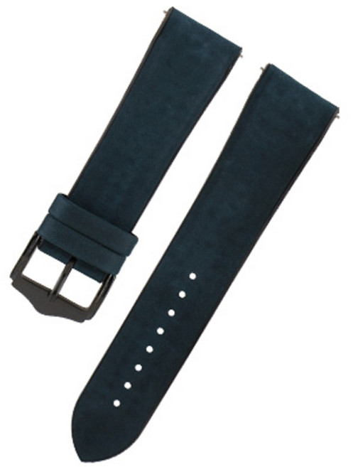 비쉐르 갤럭시 프론티어/기어S3/워치3/워치4클래식 22mm 벨벳콩 레더 밴드 스트랩 (45/46mm 호환 가능), 블루, 1세트
