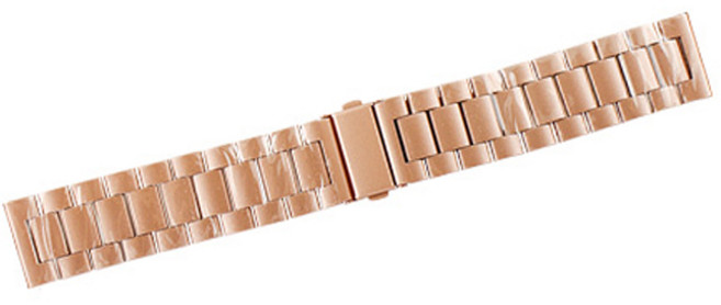 비쉐르 갤럭시 액티브 1/2/워치3 20mm 엑설런트 메탈 밴드 스트랩 (40/41/42mm 호환 가능), 로즈골드, 1개