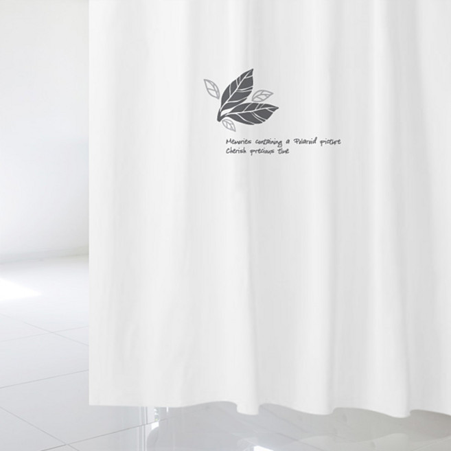 수풀 샤워 커튼 사랑의 기억 1520 x 1880 mm + 스테인리스 고리 12p, 1세트