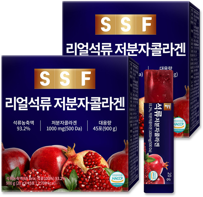 순수식품 리얼석류 저분자 콜라겐 젤리 스틱, 900g, 2개