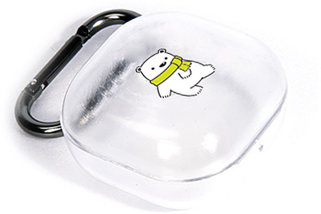 GOOSPERY 動物印花扣環耳機殼 Galaxy Buds 2/Buds Live/Buds Pro適用, 單一商品, 綠熊