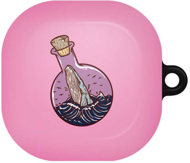 바니몽 갤럭시 버즈라이브 / 버즈2/버즈프로 유어픽 하드케이스, 01 핑크웨일바틀