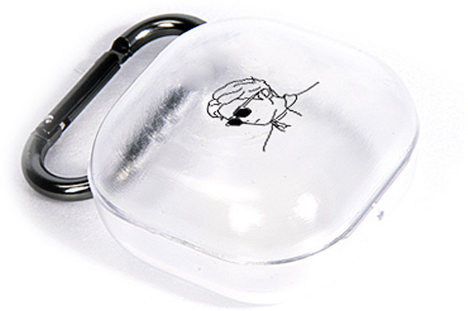 GOOSPERY Mercury YOLO 設計款 Galaxy Buds2 Pro/Buds2/Buds Live/Buds Pro 鑰匙圈透明果凍保護殼 + 2個凝膠貼片, 單一商品, 太陽眼鏡粉