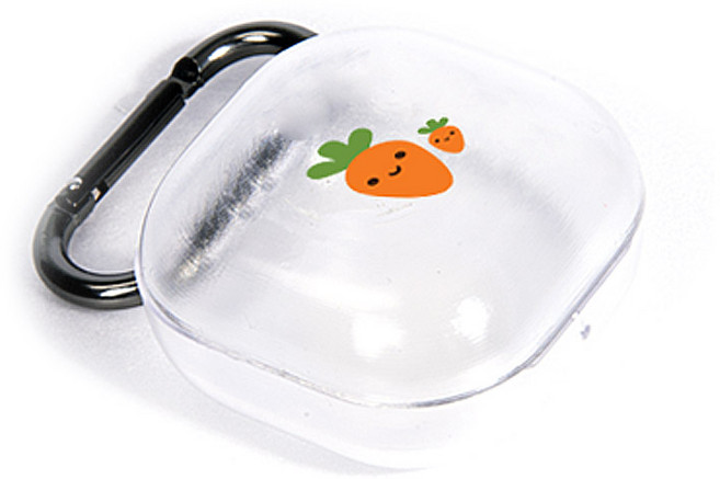 구스페리 후르츠캐릭터 디자인 갤럭시 버즈2/버즈라이브/버즈프로 키링 케이스, 당근당근, 1개