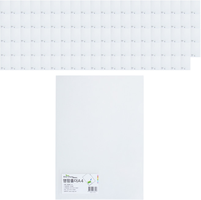 에코청운 명함 L홀더파일 A4, 투명, 100개