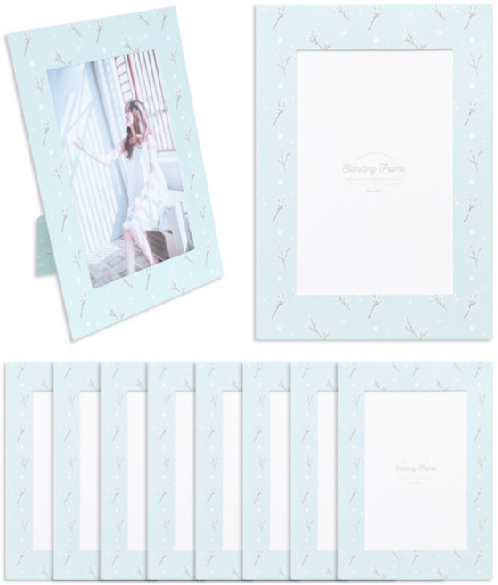 모노라이크 스탠딩 페이퍼프레임 4x6 플로럴 10p, Cherry blossom sky, 10개