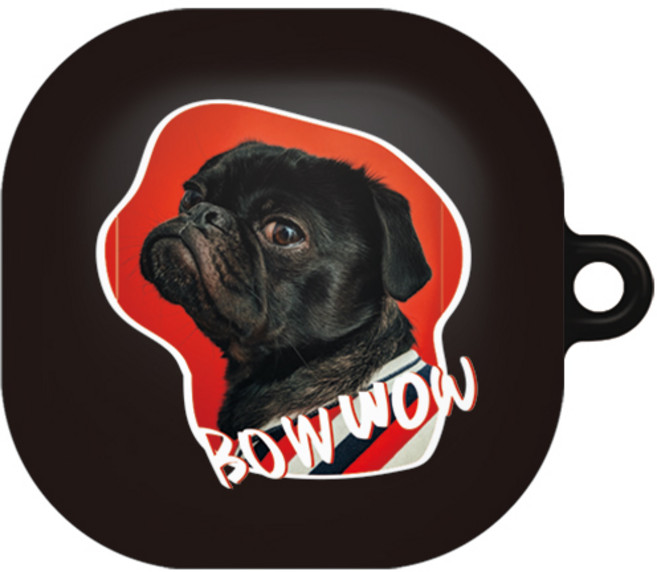 바니몽 갤럭시 버즈2프로/버즈2/버즈프로/버즈라이브 필오프 하드 케이스, 01 블랙불독