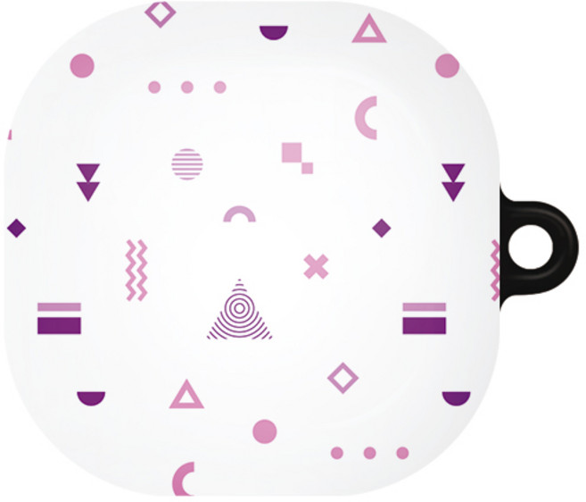 바니몽 갤럭시 버즈라이브 / 버즈2/버즈프로 센치무드 하드케이스, 04 도형퍼플