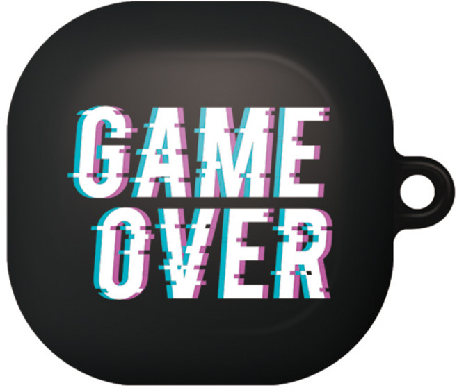 바니몽 갤럭시 버즈2프로/버즈2/버즈프로/버즈라이브 테이크 하드 케이스, 04 게임오버블랙