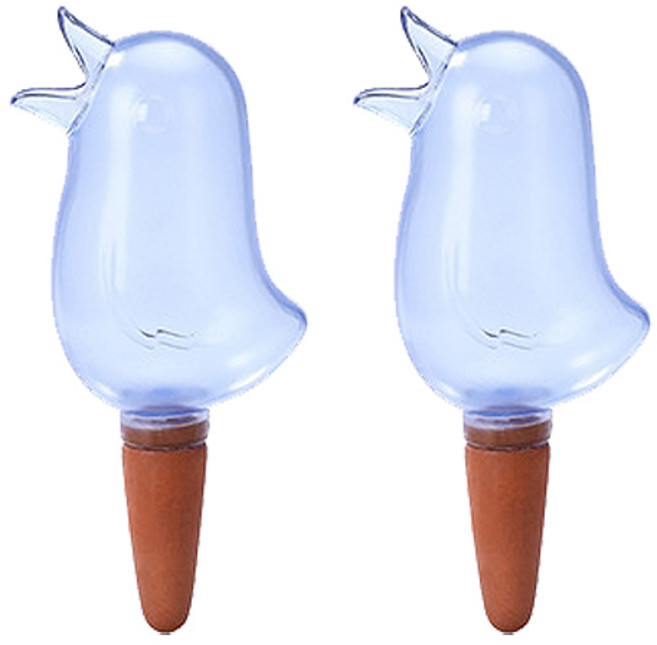 제이라이프 투명 아기새 자동 급수기 블루, 2개