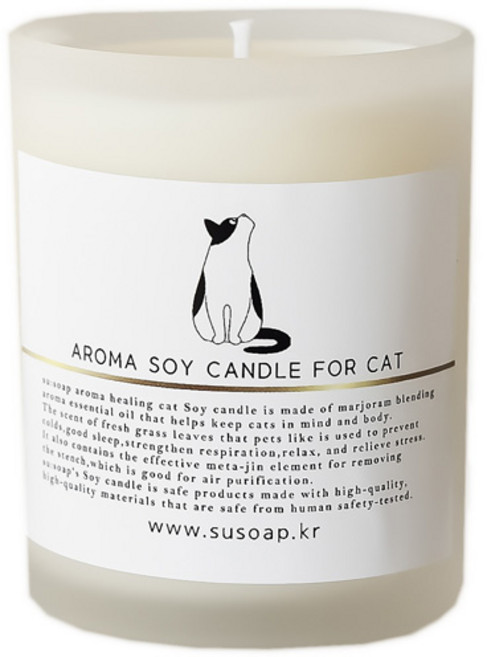 수솝 마이펫 고양이 캔들 마조람캣, 150g, 1개