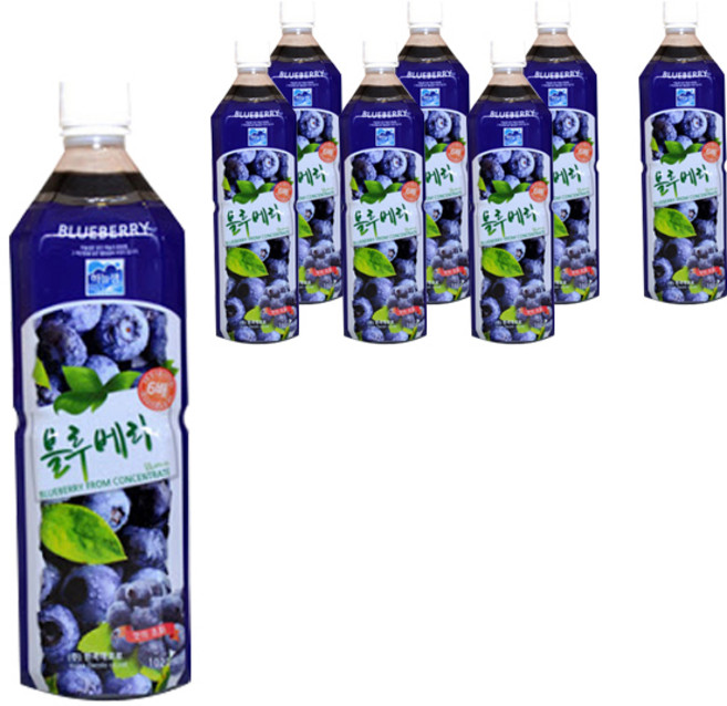 하늘샘 블루베리 원액, 1.02L, 8개