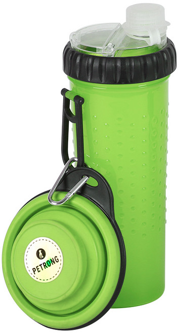 펫트롱 강아지 반반 휴대용 텀블러 PTR335, 그린, 1개