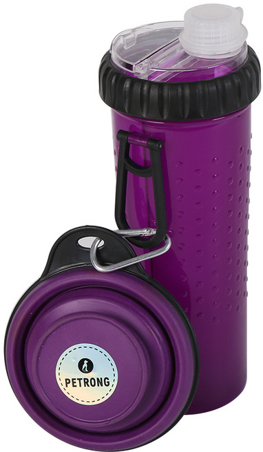 펫트롱 강아지 반반 휴대용 텀블러 PTR335, 퍼플, 1개