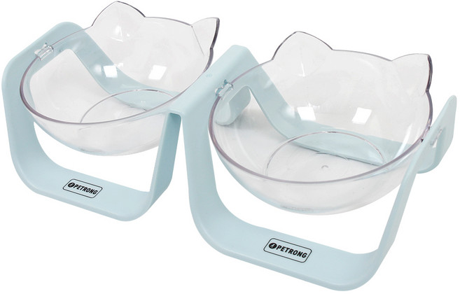 펫트롱 심플 캣라인 반려동물 식기, 블루(PTR501), 2개